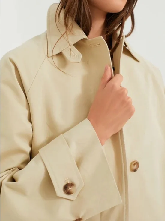 TUCKERNUCK NWT Khaki Drew Short Trench Coat in Tan size XS - Picture 5 of 8